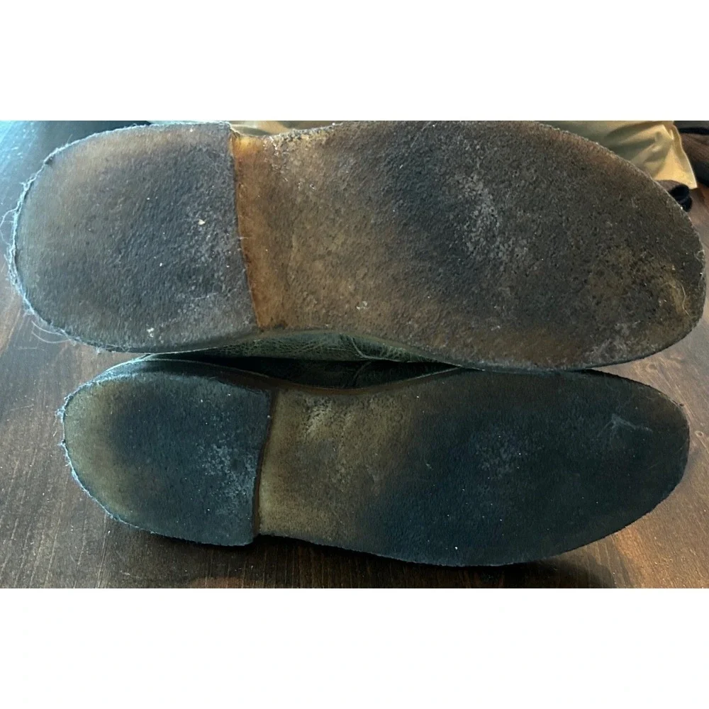 Clarks Desert Mali Boots 10.5 Green Distressed Leather Gorpcore Military Outdoor